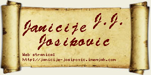 Janićije Josipović vizit kartica